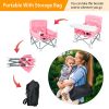 Travel Booster Seat, Portable Baby Booster Chair with Detachable Tray, Carry Bag