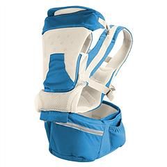 Multifunctional Baby Carrier With Hip Seat, and Head Hood (Color: Blue)