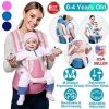 Multifunctional Baby Carrier With Hip Seat, and Head Hood