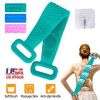 Silicone Back Scrubber Belt For Shower Exfoliating Foaming Body Wash Strap