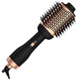 4 In 1 Hair Dryer Curling Brush, Hair Styler Volumizer, Straightener (Color: Black)