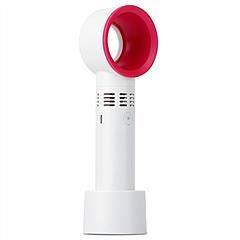 Portable Handheld Bladeless Fan, Rechargeable USB, with 3 Levels (Color: White)