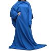 Wearable Fleece Blanket with Sleeves, Cozy Warm Microplush Sofa Blanket Extra