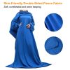 Wearable Fleece Blanket with Sleeves, Cozy Warm Microplush Sofa Blanket Extra