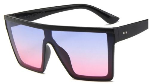 Oversized Sunglasses for Women, Big Frame Square Flat Top UV400 (Option: #4)