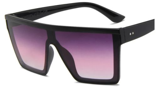 Oversized Sunglasses for Women, Big Frame Square Flat Top UV400 (Option: #5)