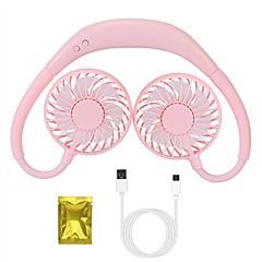 Neck Hanging Fan, Hands Free Portable Aromatherapy, USB, Fans 360°Rotatable (Color: Pink)