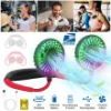 Neck Hanging Fan, Hands Free Portable Aromatherapy, USB, Fans 360°Rotatable