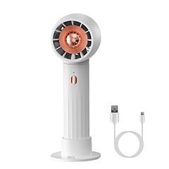 Portable Handheld Fan, 3 Speeds, Rechargeable, Pocket Personal Fan (Color: White)