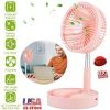 Portable Folding Desk Fan, USB Rechargeable, Telescopic with 4 Speeds