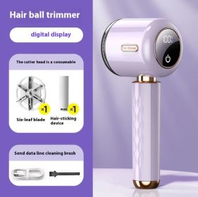 2-in-1 Rechargeable Hairball Trimmer, Lint Remover, Hair Ball Remover (Color: Beige, Type: Digital Display)