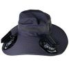 Outdoor Wide Brim Sun Hat With 2 Rechargeable Solar Powered Fans, 3 Speeds