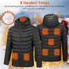 Heated Jacket, Electric Heating Coat Hooded Jacket