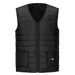 Heat Jacket Vest, 3 Heating Settings, Adjustable with 5 Heating Pads (Size: Large)