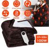 Electric Heated Blanket with 6 Heat Settings, 1-8 Hours Auto off, Washable