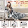 Electric Heated Throw Blanket with 10 Heat Settings, Auto off, Washable