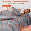 Electric Heated Throw Blanket with 10 Heat Settings, Auto off, Washable