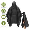 Unisex Hooded Rain Poncho With Pocket For Adults, 3-in-1, Waterproof With Hood