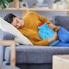 2L Hot Water Bottle with Plush Cover, Classic Natural Rubber Warmer