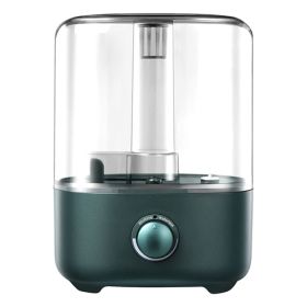 Ultrasonic Air Humidifier, Top Fill with Stepless Adjustable Level, Ultra Quiet (Color: Green, Size: No Remote)