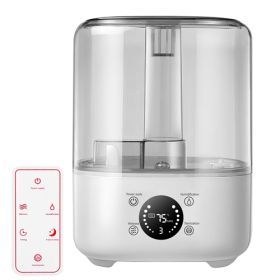 Ultrasonic Air Humidifier, Top Fill with Stepless Adjustable Level, Ultra Quiet (Color: White, Size: Remote)