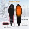 Heated Insoles, Electric Foot Warmers, 3000mAh Rechargeable, for Men/Women