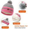 Winter Kids Knitted Hat, Scarf, and Gloves, 3Pcs Boys/Girls Winter Warm