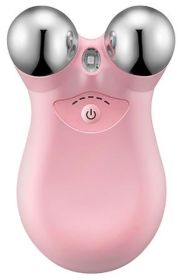 Face Massager, Rechargeable Micro-current, Face Neck Roller with 5 Speeds (Color: Pink)