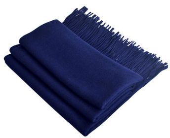 Men/Women Oversize Cashmere Wool Shawl, Scarf, Soft Pashmina (Color: Navy Blue)