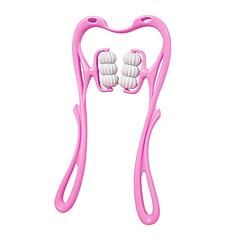 Neck Roller Massager, 360º Rotatable, Trigger Point with 6 Balls for Pain Relief (Color: Pink)