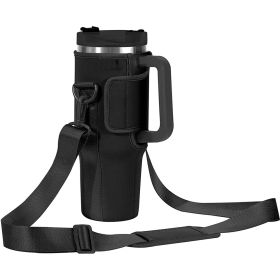 Mug Holder/Carrier, Portable for Outdoor (Color: Black)