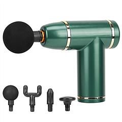 Percussion Massage Gun, USB Type C Rechargeable, Deep Tissue Massager (Color: Green)