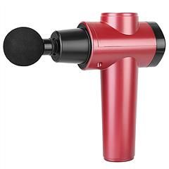 Percussion Massage Gun, Digital Display with 4 Interchangeable Heads (Color: Red)