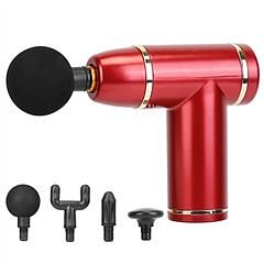 Percussion Massage Gun, USB Type C Rechargeable, Deep Tissue Massager (Color: Red)