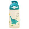 Insulated Stainless Steel Water Bottle, Leak-proof for Kids with Straw