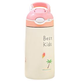 Insulated Stainless Steel Water Bottle, Leak-proof for Kids with Straw (Size: PinkBird)