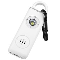 Personal Safety Alarm, Portable 130dB Self-defense Siren with Strobe Light (Color: White)