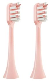 2pcs x Tooth Brush Heads with Soft Bristle for SOOCAS X3/X3U/X5 (Color: Pink)