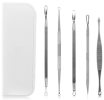 Blackhead Remover Kit, Pimple Extractor Tool Set, Stainless Steel, Facial Acne