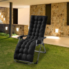 Thick Cushion Chaise Lounger, Deck Recliner Chair