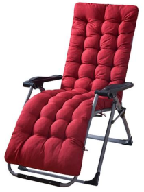 Chaise Lounger Cushion for Recliner Chair (Color: Red)