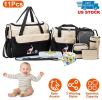 Baby Nappy/Diaper Bags Set, Multifunctional Shoulder Bags, 11Pcs for Mom/Dad