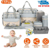 Baby Nappy/Diaper Bags Set, Multifunctional Shoulder Bags, 11Pcs for Mom/Dad