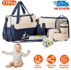 Baby Nappy/Diaper Bags Set, Multifunctional Shoulder Bags, 11Pcs for Mom/Dad