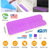 Bath Tub, and Shower Mat, Non-Slip, Anti-Bacterial with Suction Cups, Washable