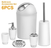 Bathroom Accessories Set, 6 Pieces of Bathroom Ensemble