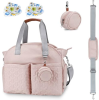 Breast Pump Bag, and Diaper Tote Bag with Detachable Shoulder Strap