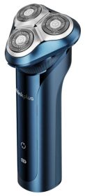 Mini Portable Electric Shaver with LED Display, and IPX7 Waterproof Level (Option: Blue)