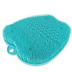 Shower Foot Scrubber Mat, Exfoliation, Cleaner, Improve Circulation, Anti-slip (Color: Aqua)