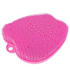 Shower Foot Scrubber Mat, Exfoliation, Cleaner, Improve Circulation, Anti-slip (Color: Pink)